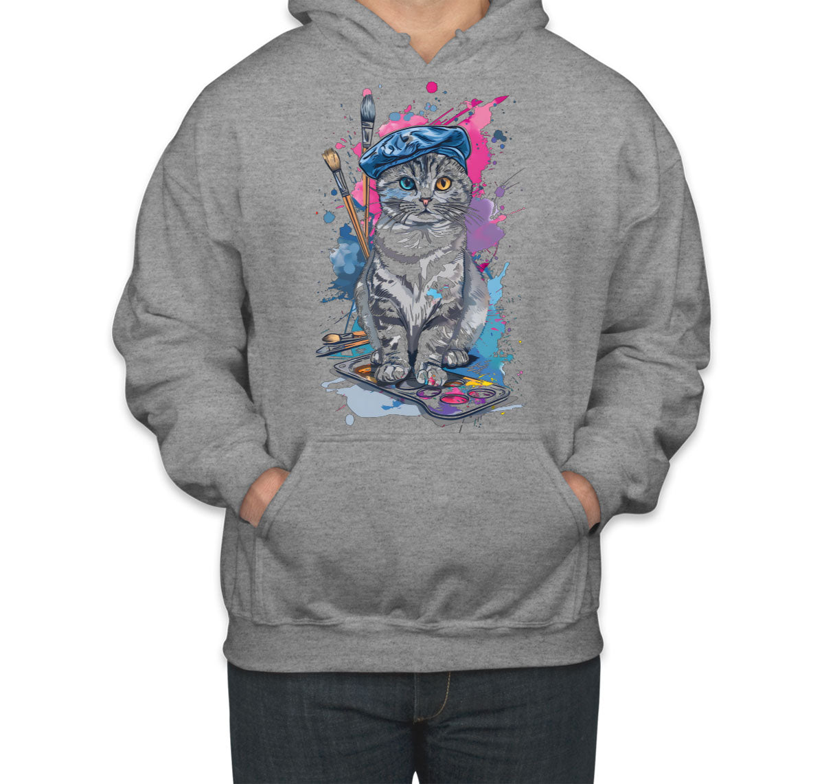 Painter Artist Cat Unisex Hoodie