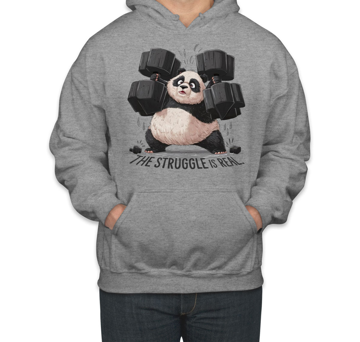 The Struggle Is Real Panda Unisex Hoodie