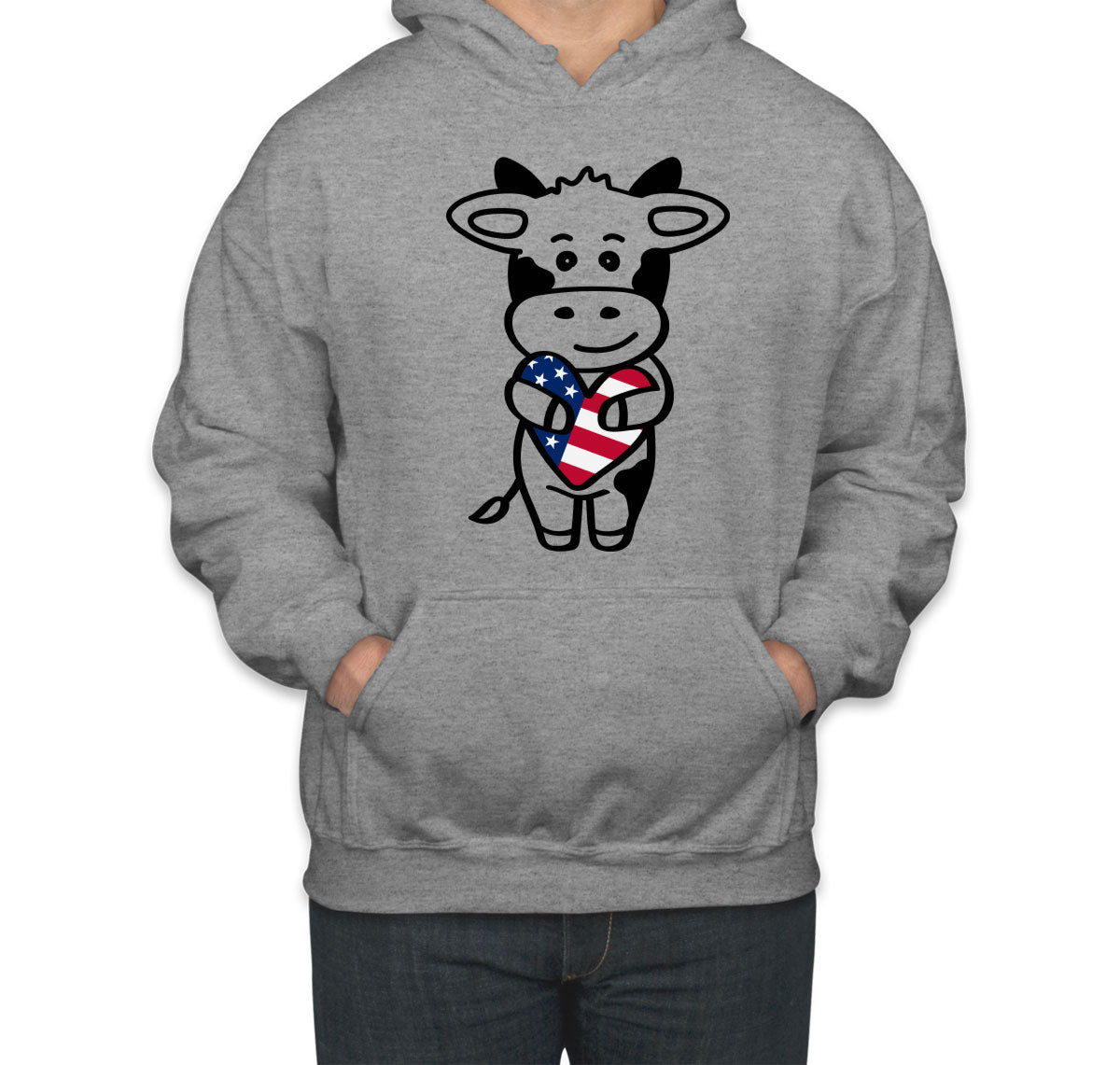 American Cow Patriotic Unisex Hoodie