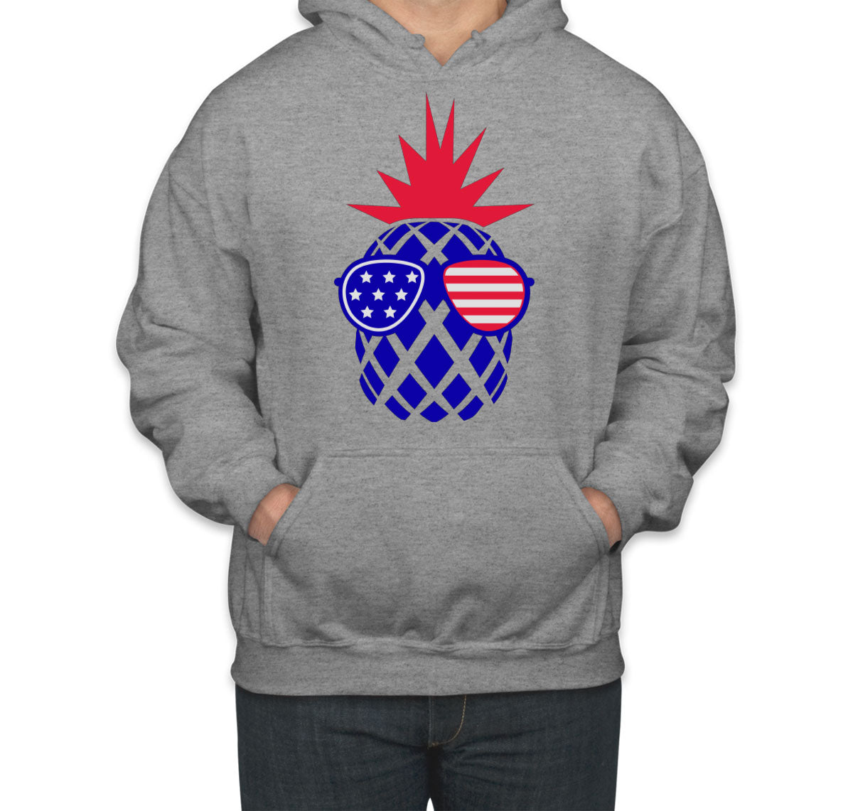 Pineapple America Patriotic Unisex Hoodie