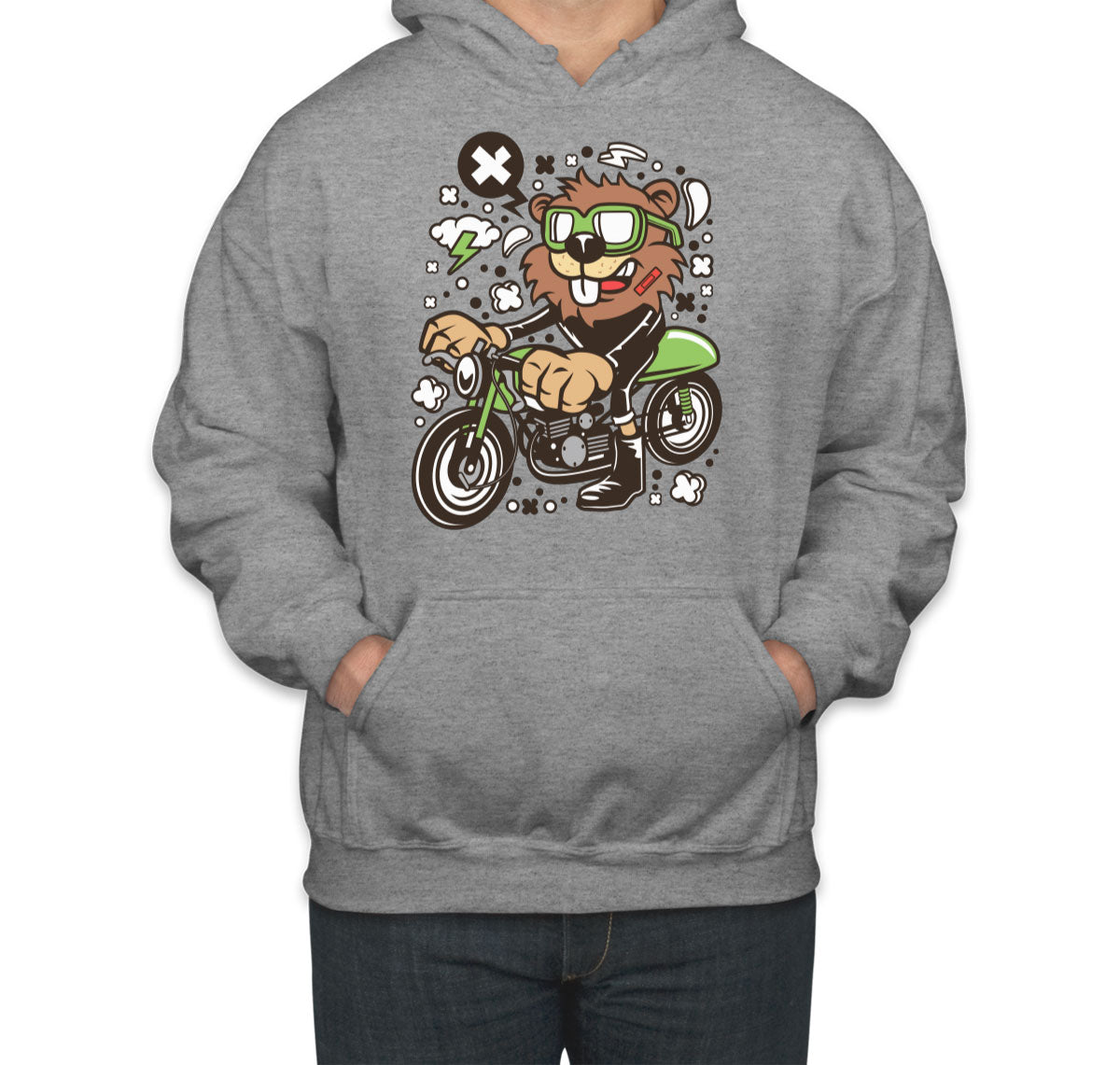 Racer Beaver Unisex Hoodie