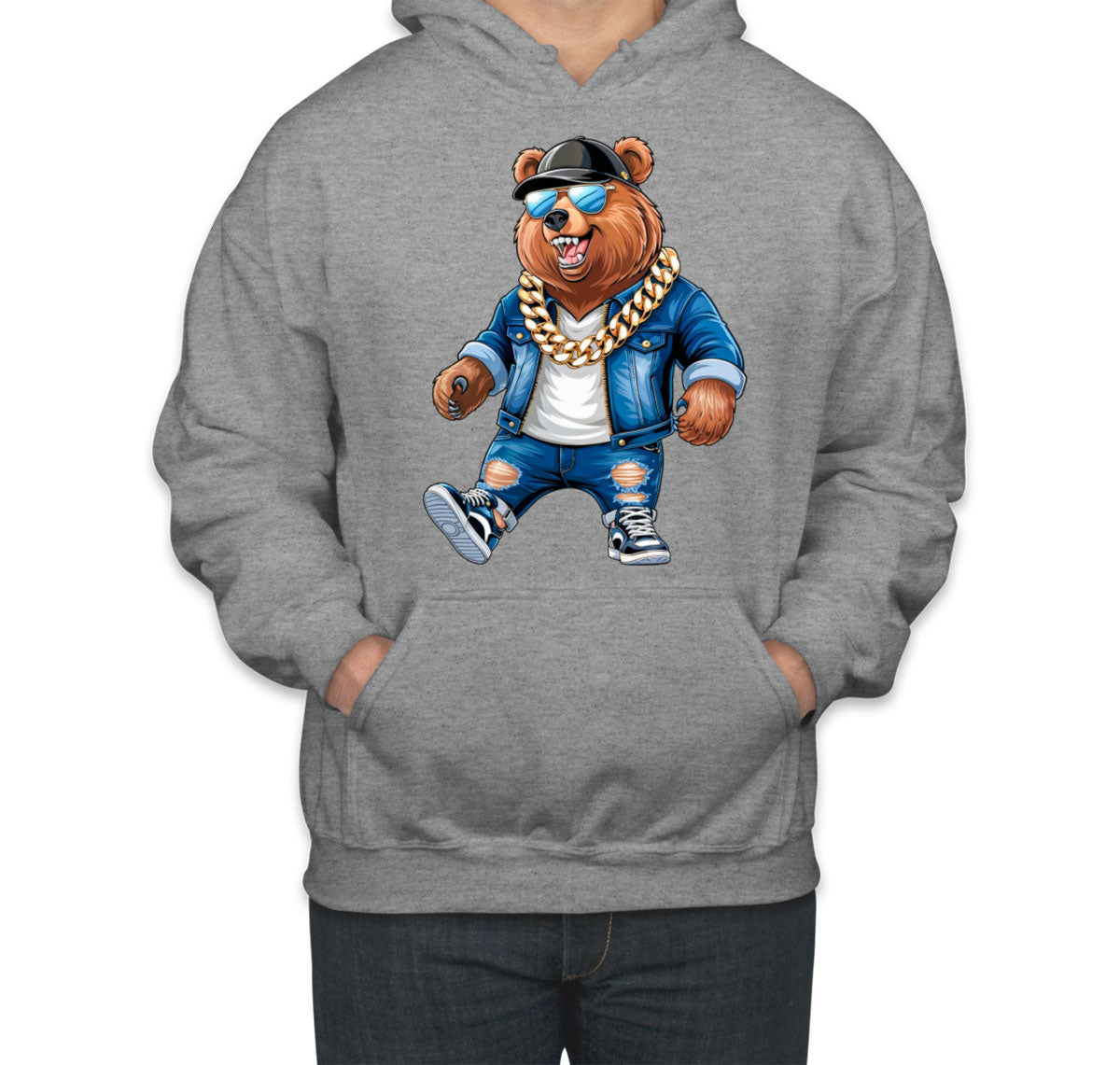 Cool Rapper Bear Unisex Hoodie