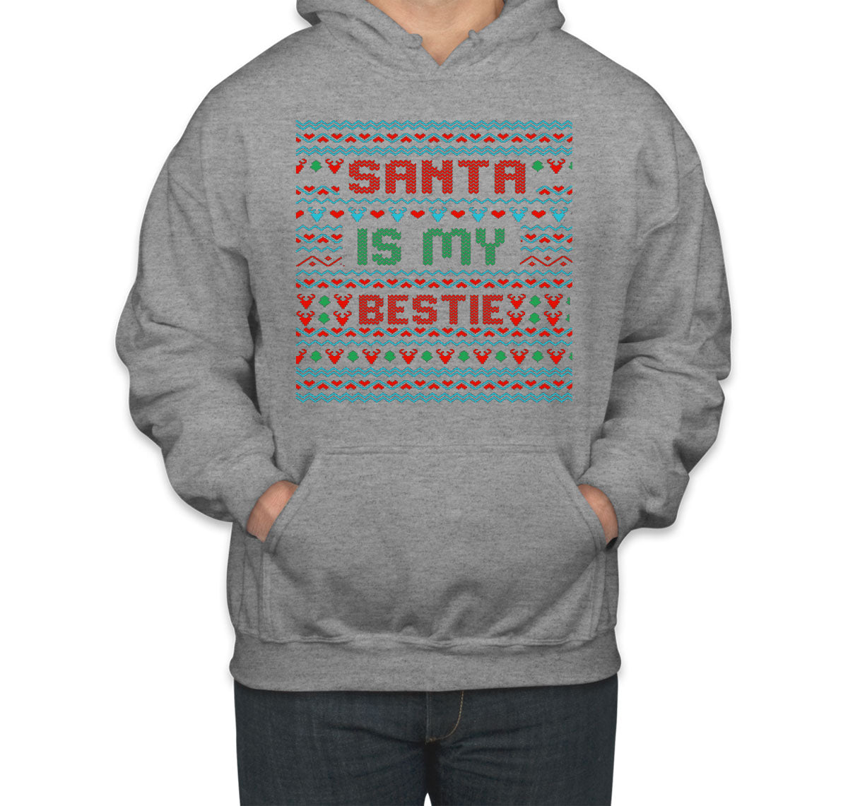 Santa Is My Bestie Unisex Hoodie