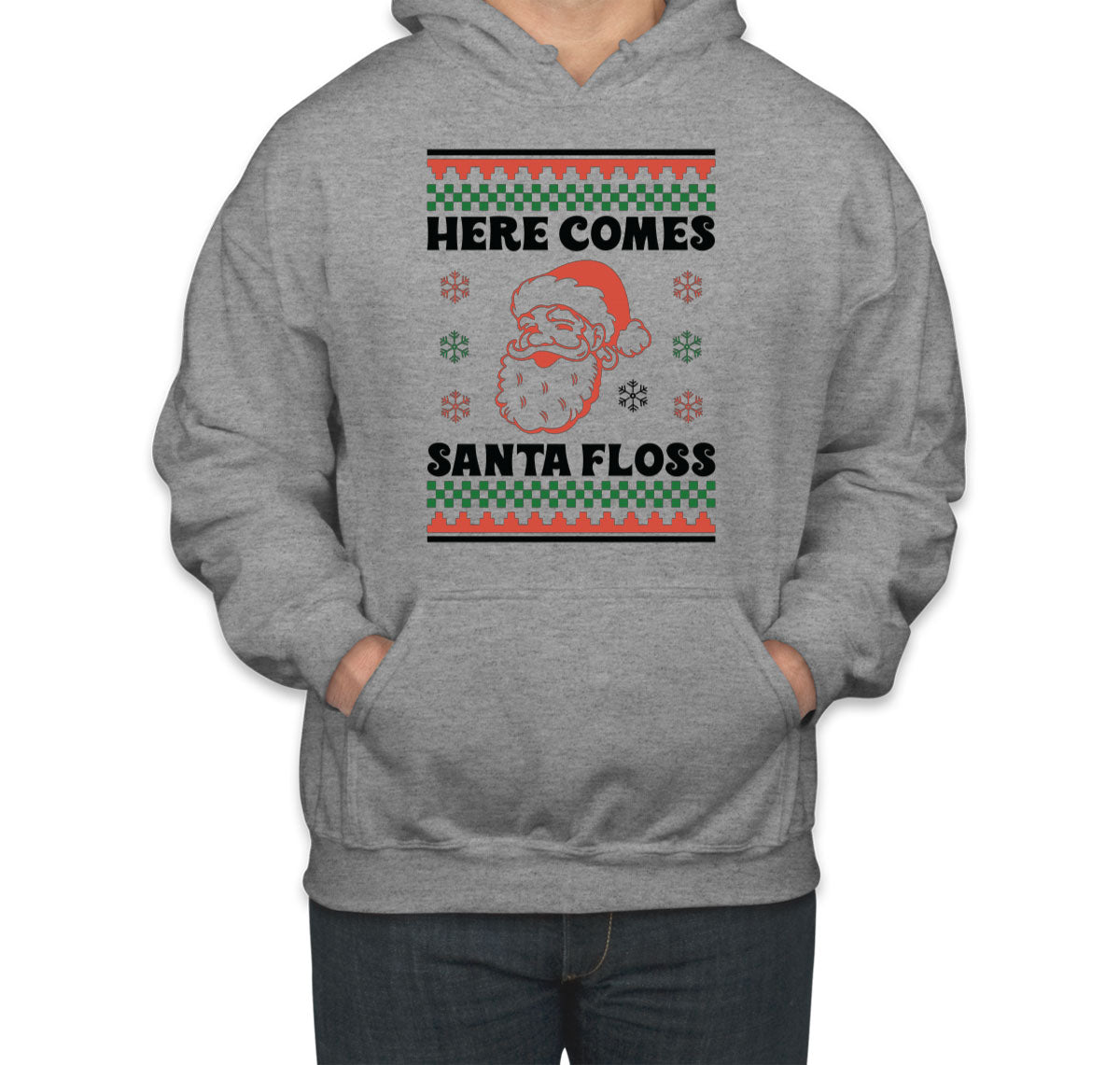 Here Comes Santa Floss Unisex Hoodie