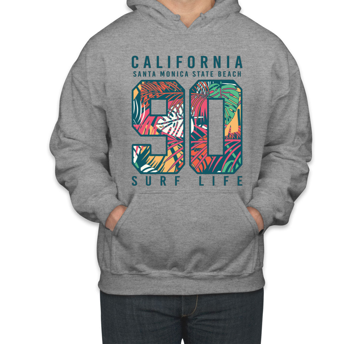California Santa Monica State Beach Surf Life Unisex Hoodie