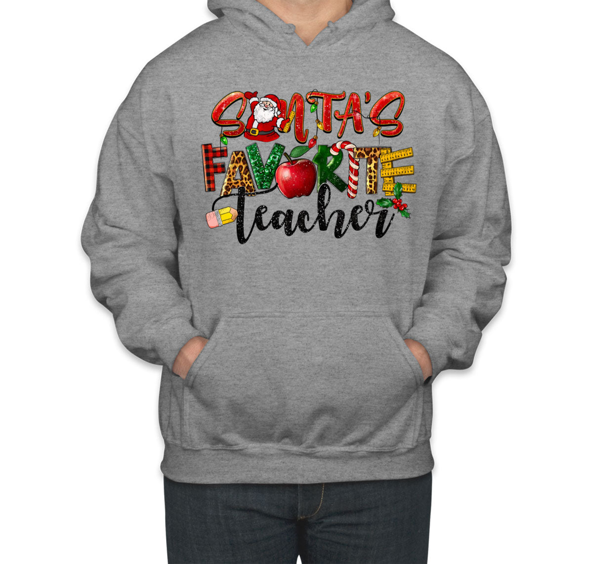 Santa's Favorite Teacher Unisex Hoodie