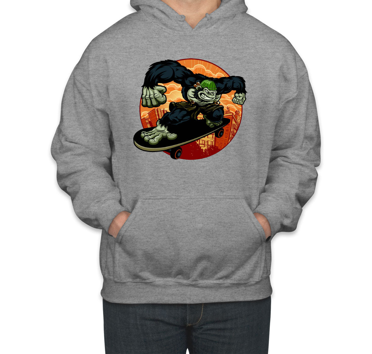 Gorilla Skateboard Unisex Hoodie