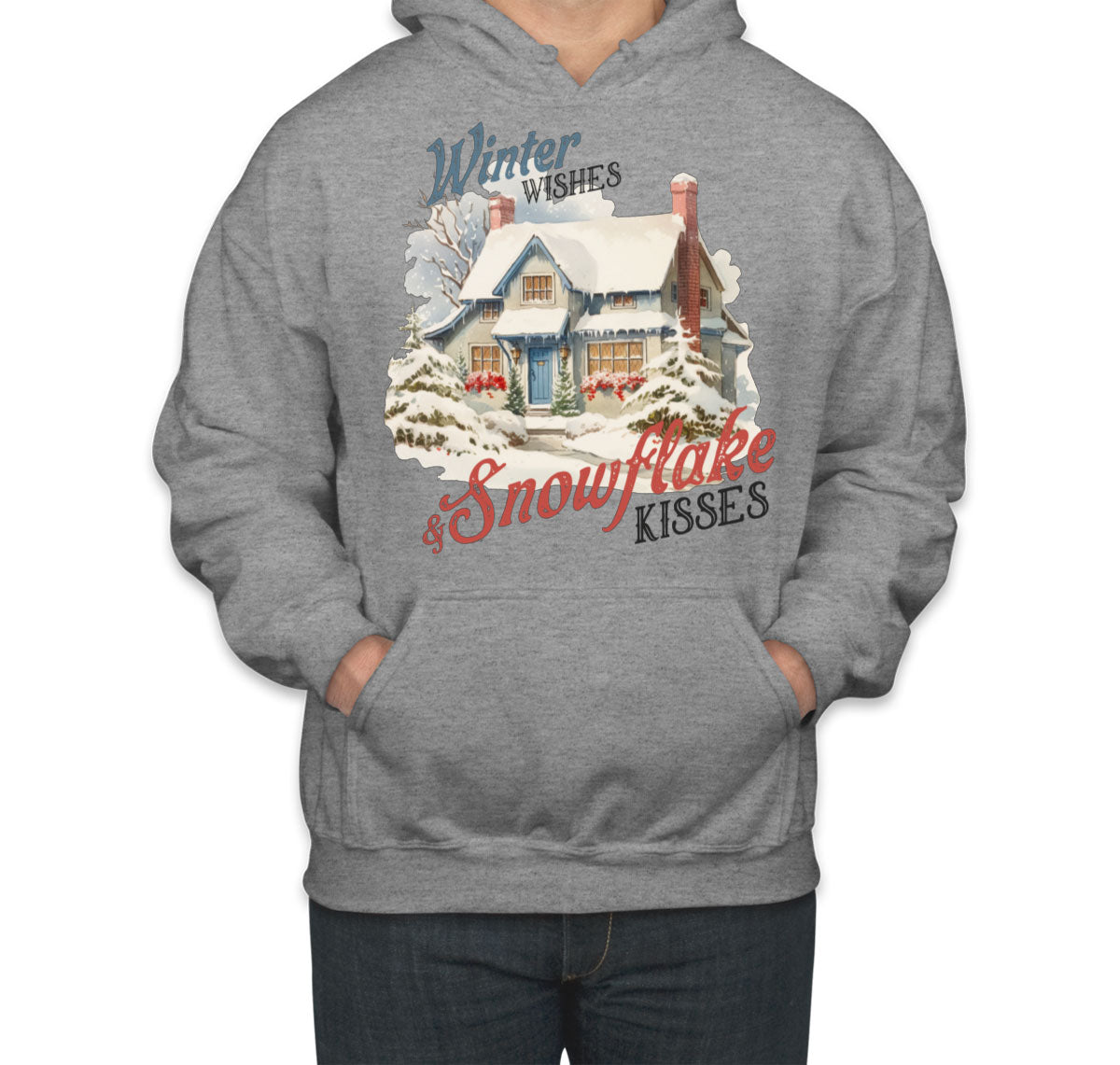 Winter Wishes And Snowflake Kisses Christmas Unisex Hoodie