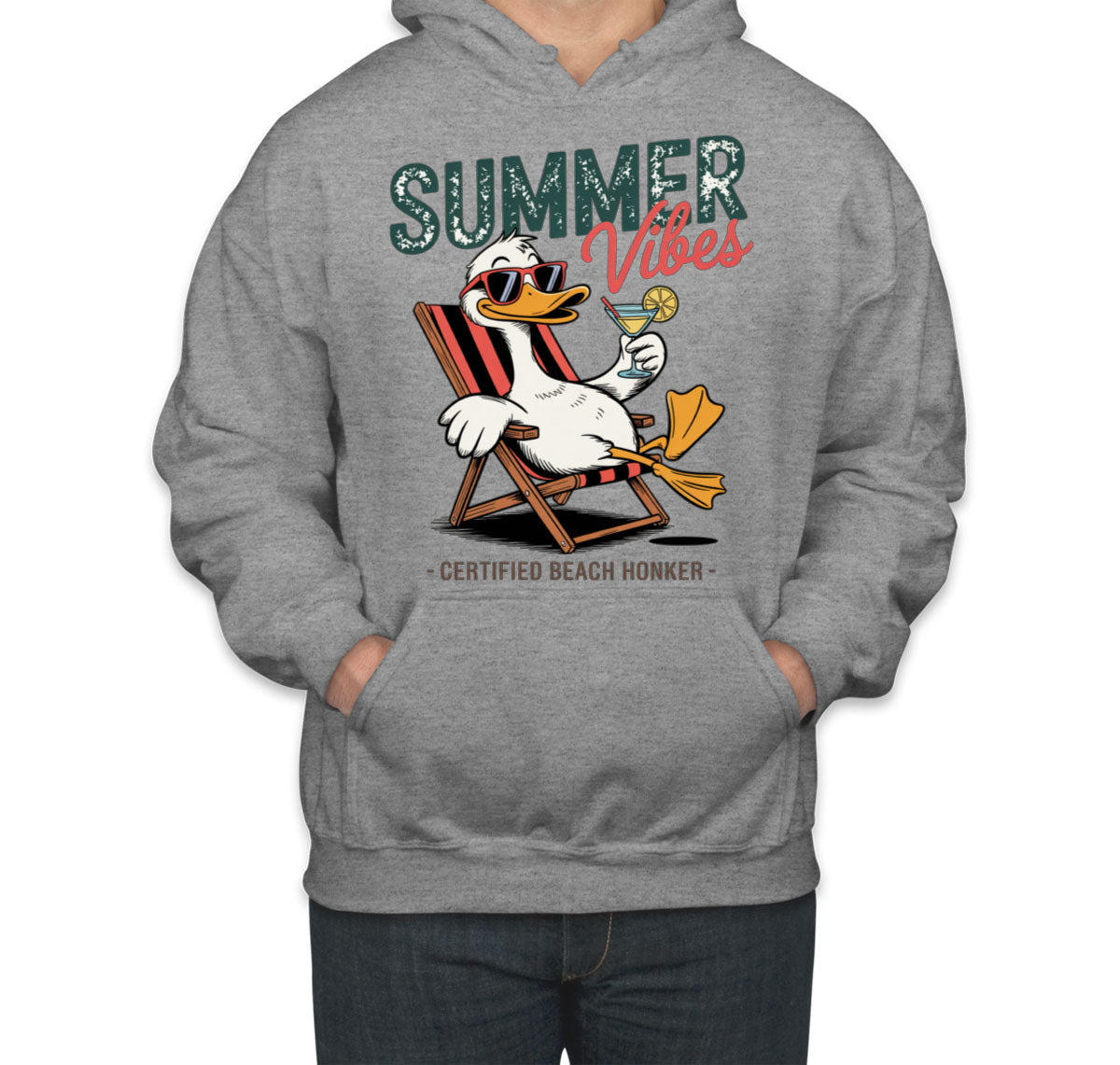 Summer Vibes Funny Duck Unisex Hoodie