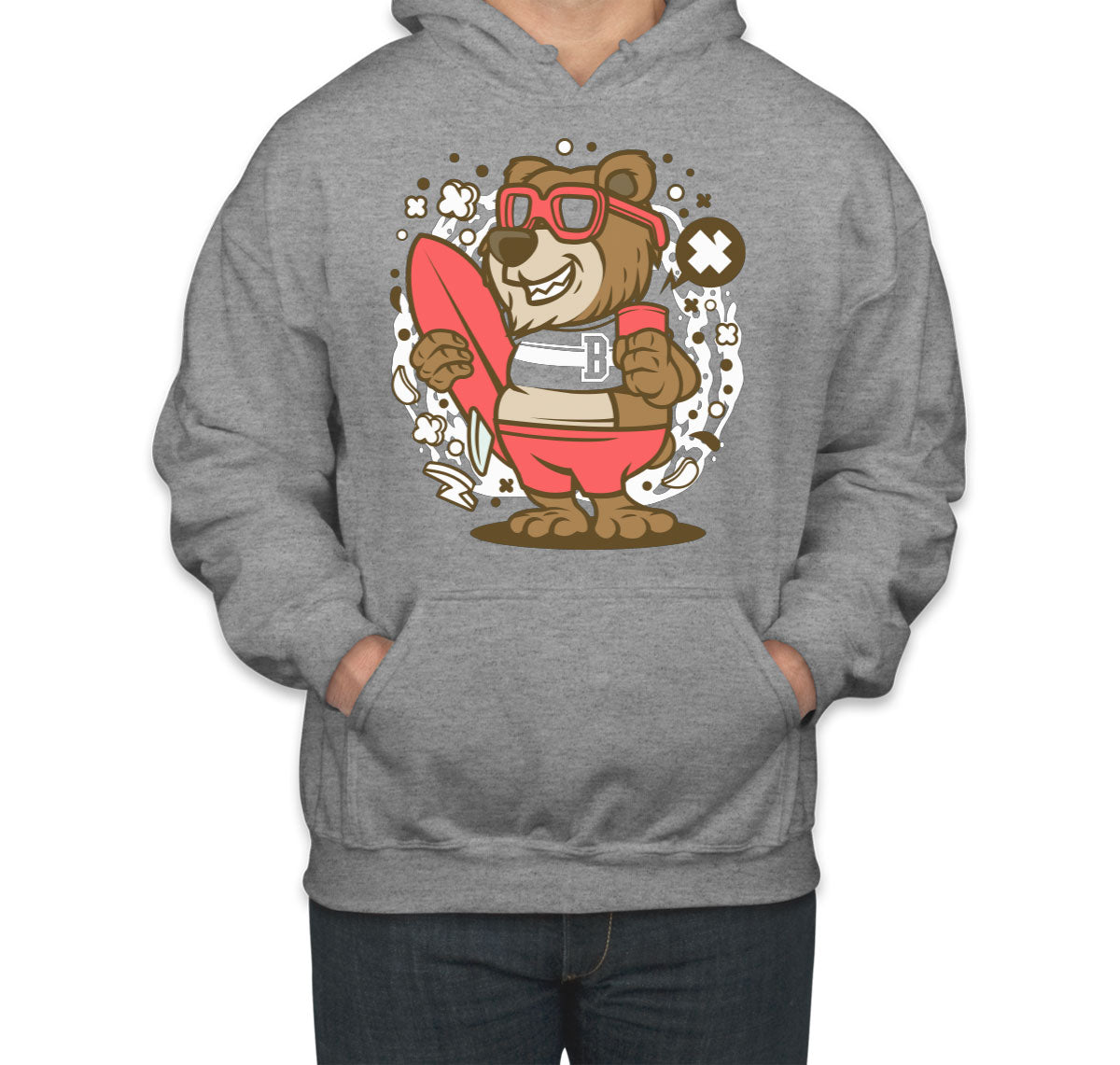 Surfer Bear Unisex Hoodie