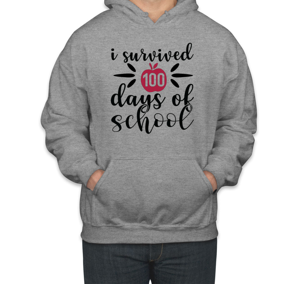 I Survived 100 Days Of School Teacher  Unisex Hoodie
