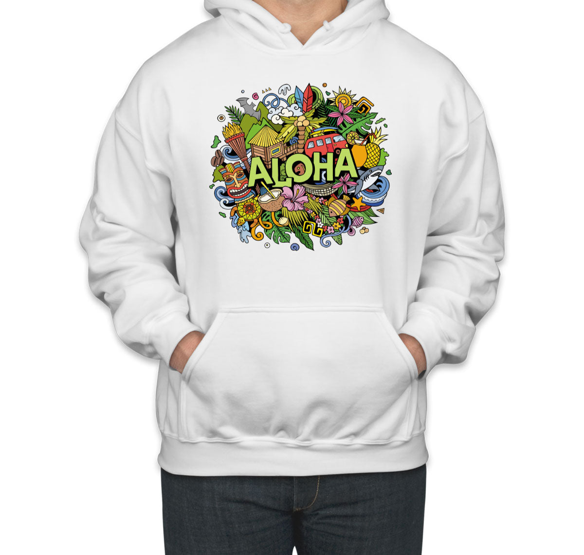 Aloha Hawaii Doodle Unisex Hoodie