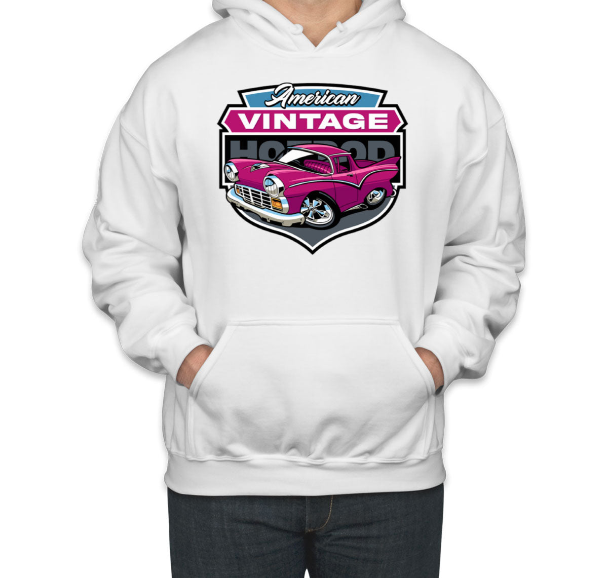 American Vintage Hotrod Car Unisex Hoodie