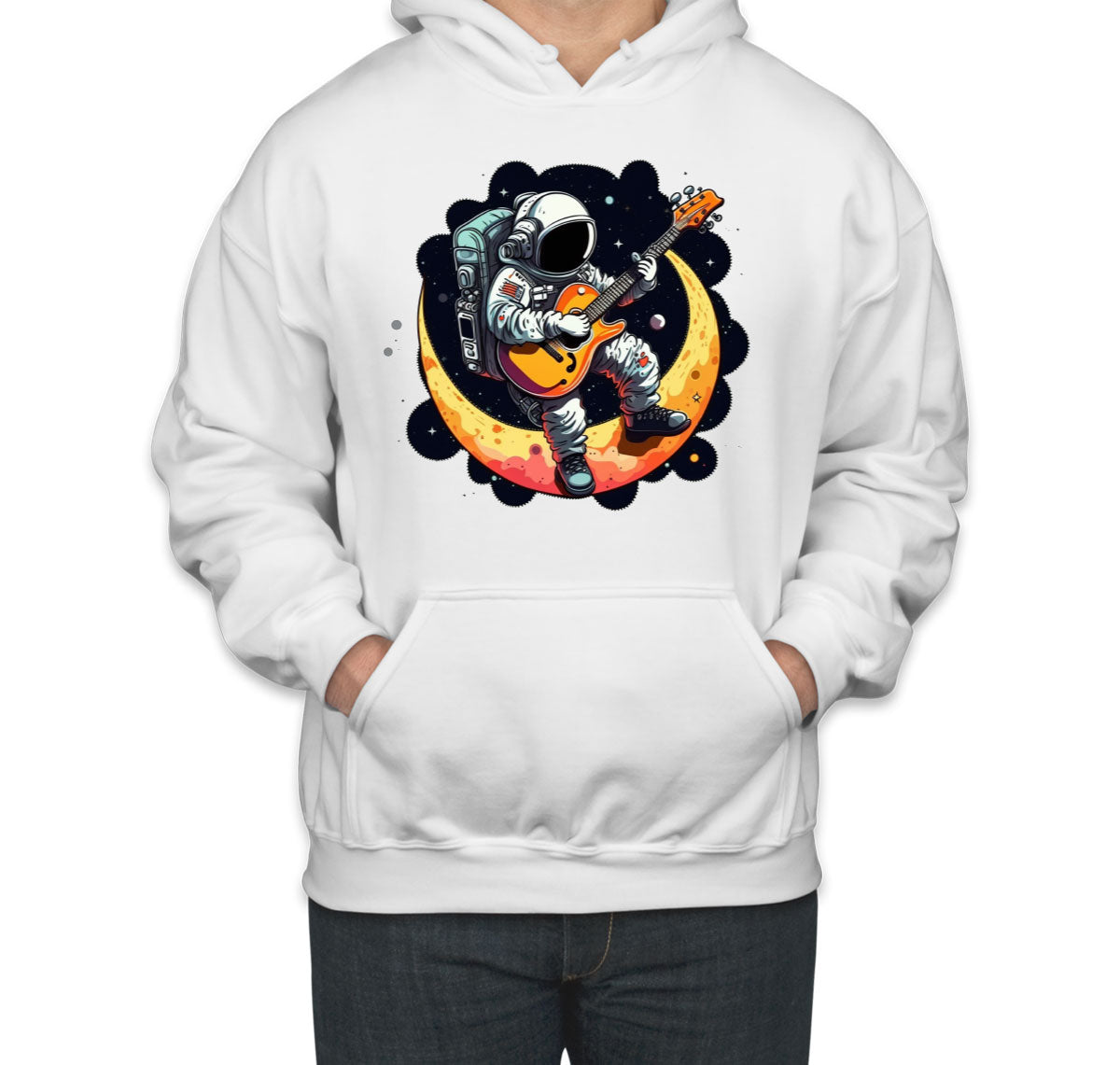 Astronaut Playing Guitar Unisex Hoodie