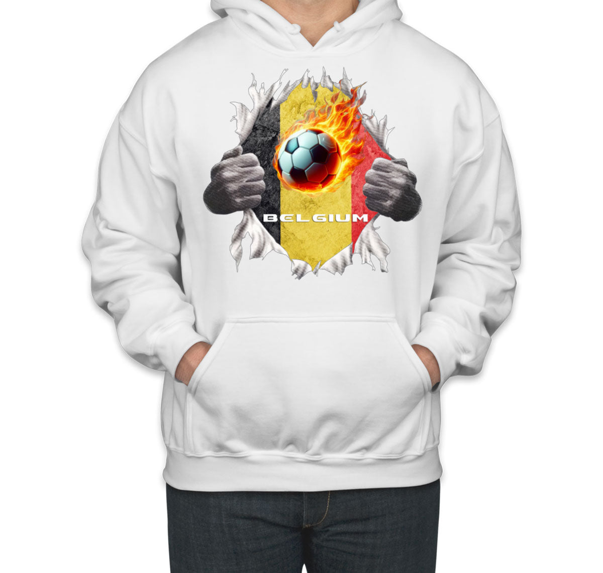 Belgium Euro Cup Soccer Football Unisex Hoodie