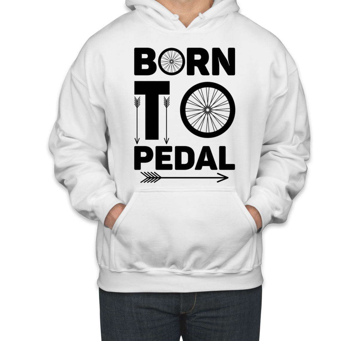 Born To Pedal Bicycle Cycling Unisex Hoodie