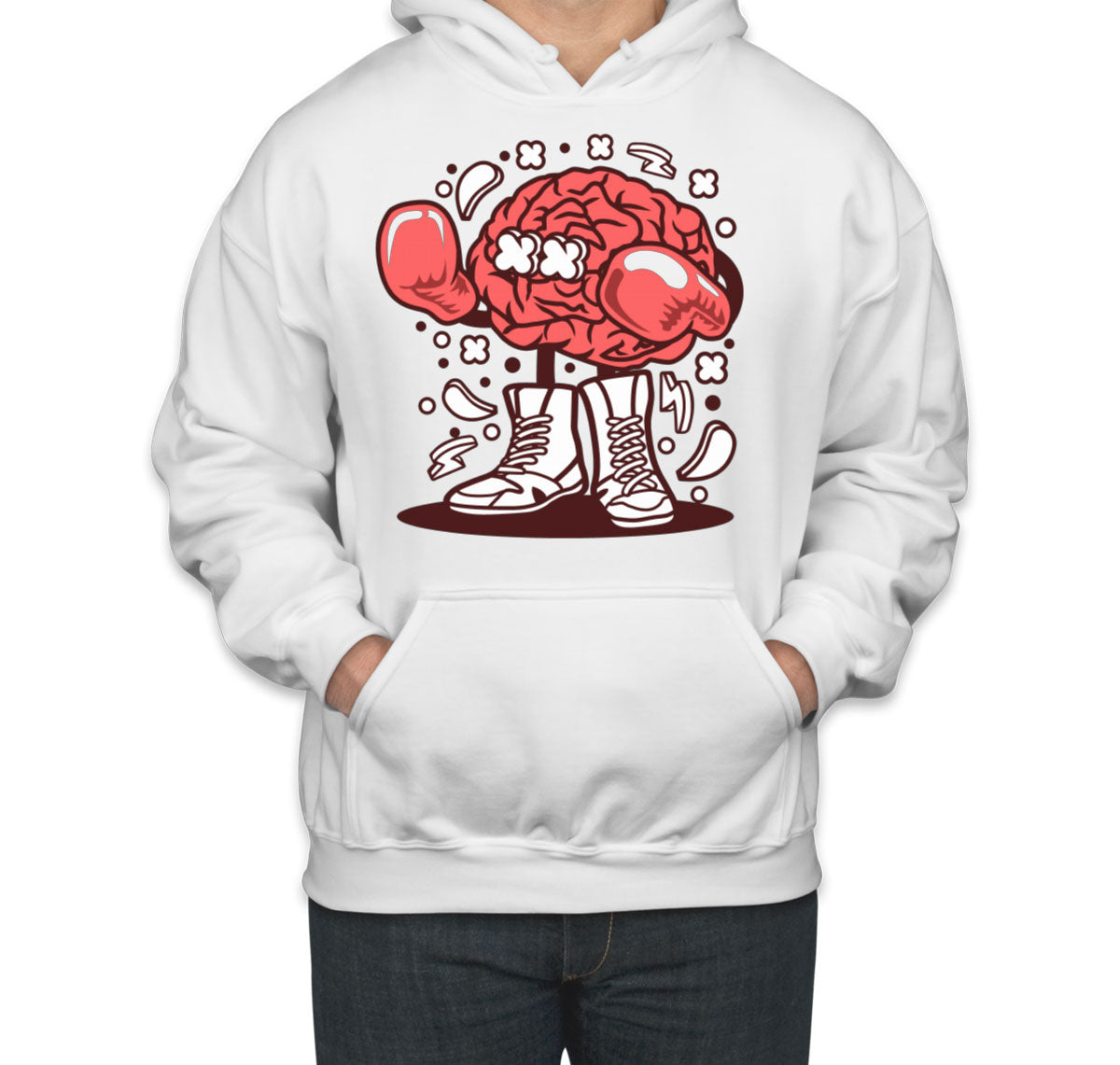 Boxer Brain Cartoon Unisex Hoodie