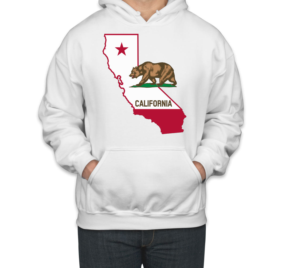 California State Flag Bear Unisex Hoodie