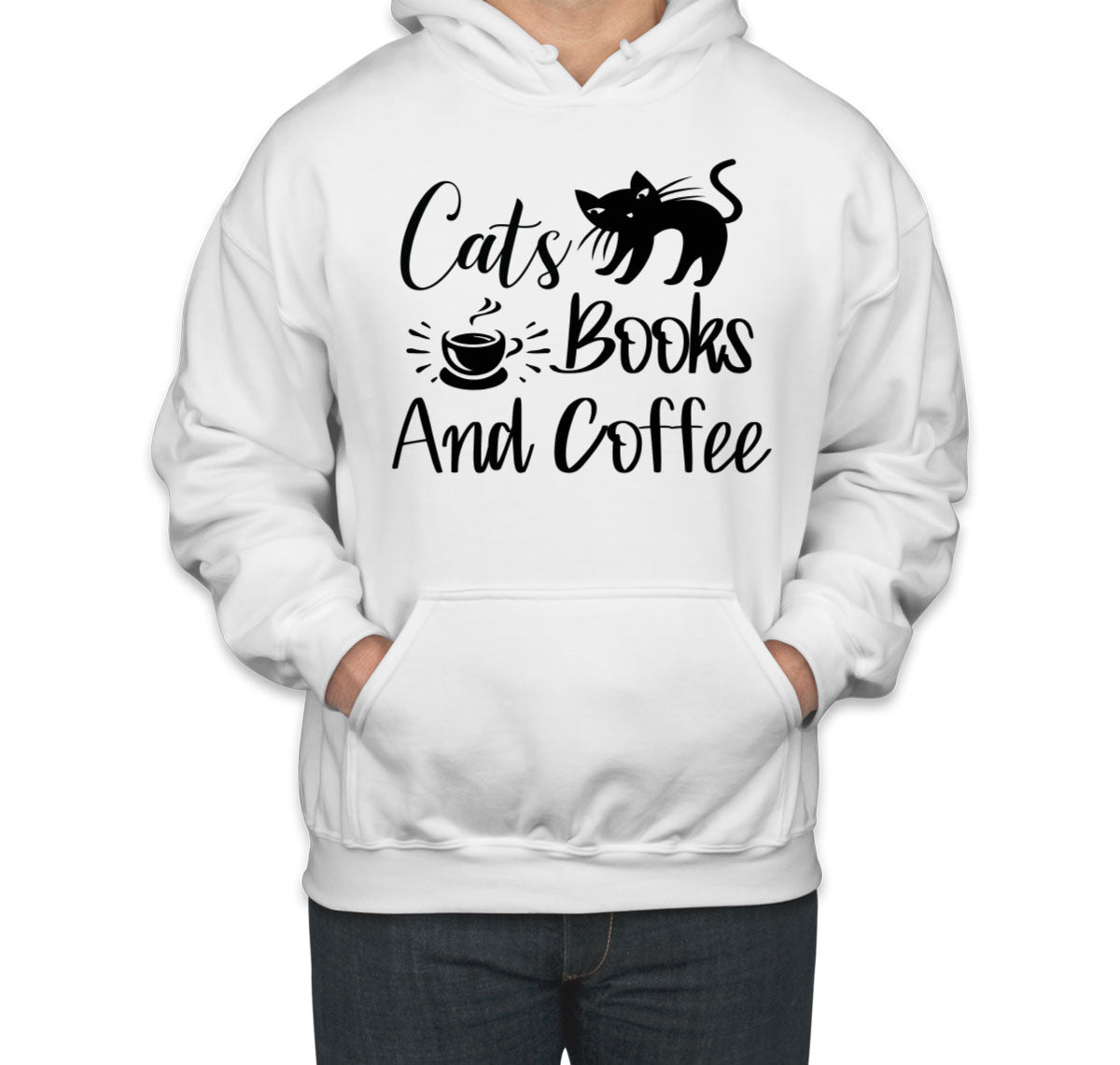 Cats Books And Coffee Unisex Hoodie