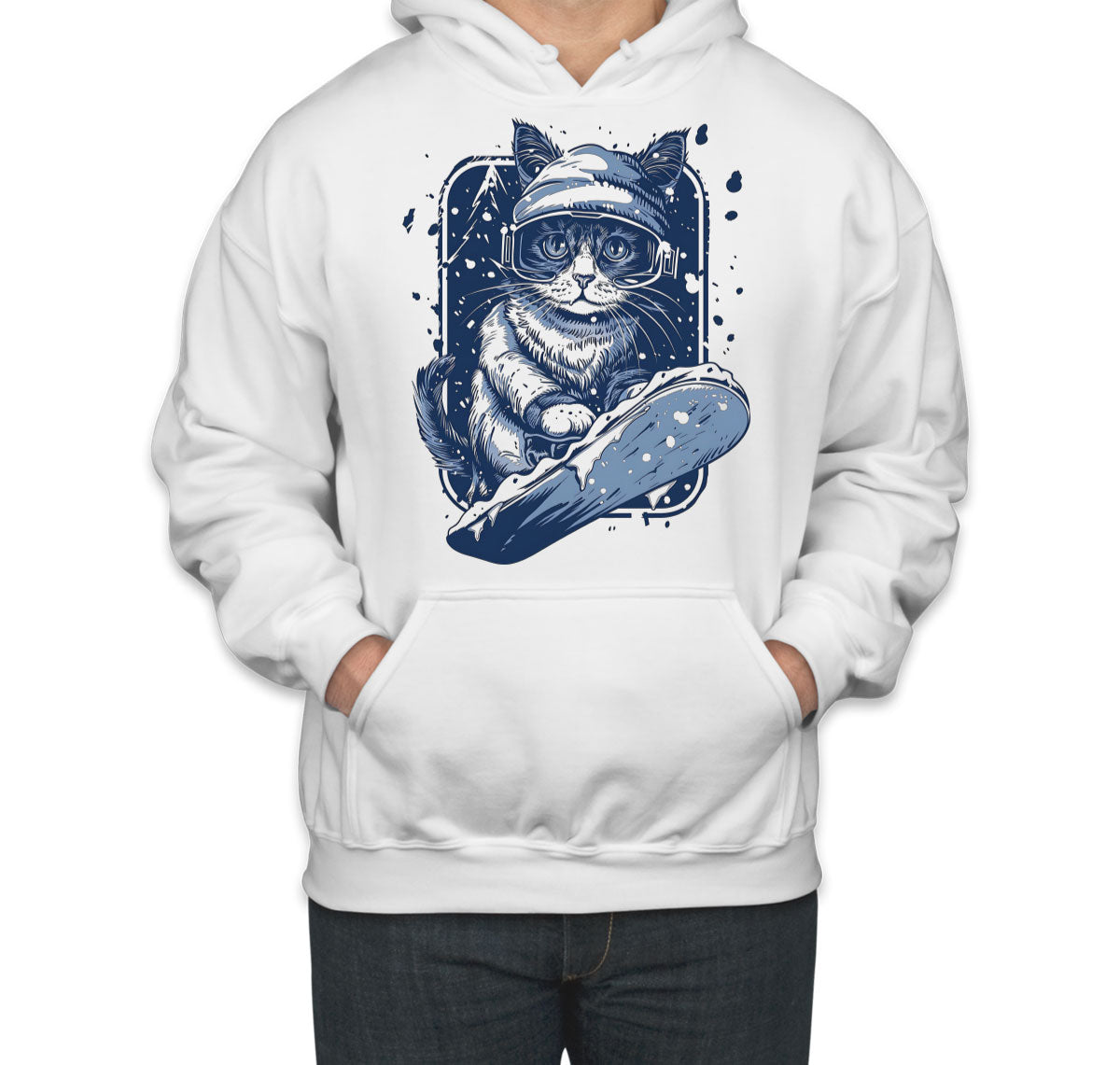 Snowboarding Cat Unisex Hoodie
