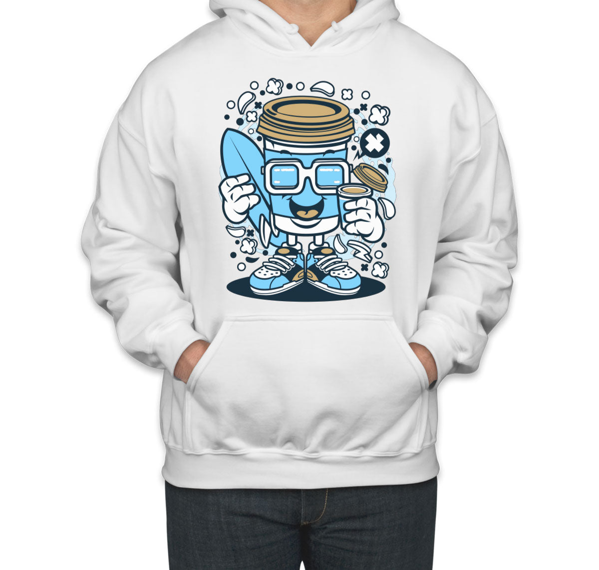 Coffee Cup Surfing Unisex Hoodie