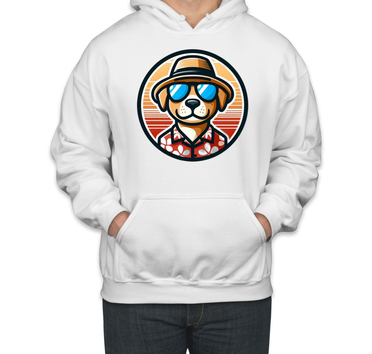 Cool Dog With Hat And Sunglasses Unisex Hoodie