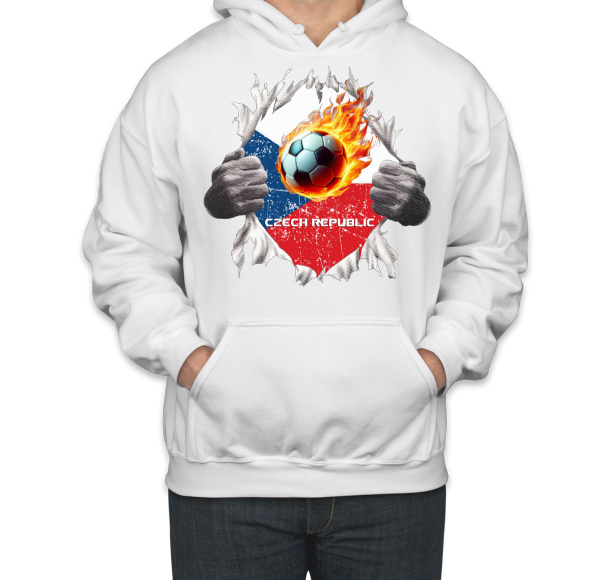 Czech Republic Euro Cup Soccer Football Unisex Hoodie