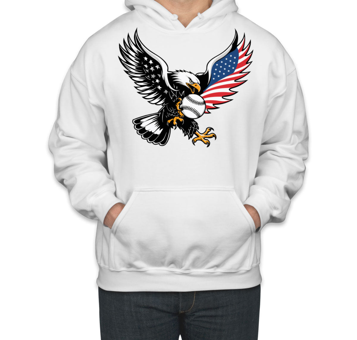 American Eagle Catching Baseball Unisex Hoodie
