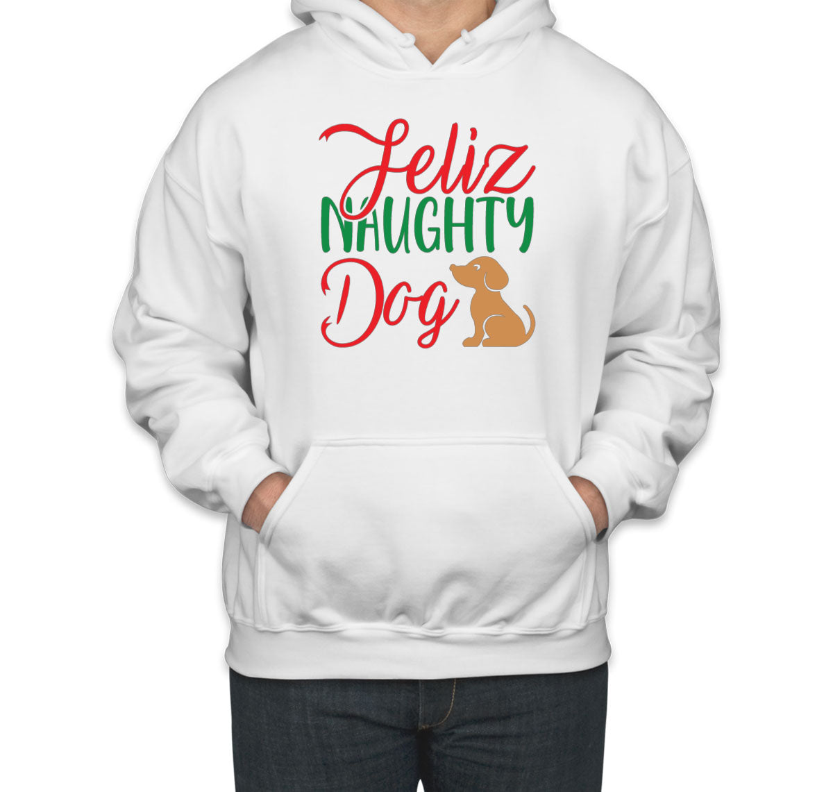 Feliz Naughty Dog Christmas Unisex Hoodie