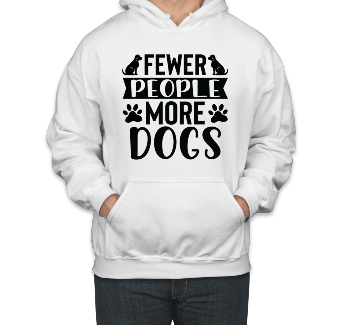 Fewer People More Dogs Unisex Hoodie