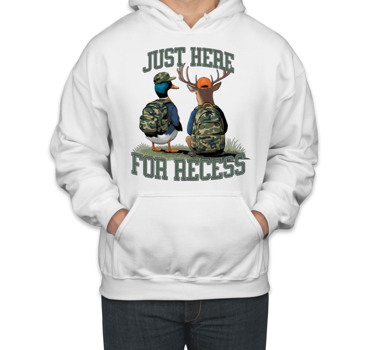 Just Here For Recess Duck And Deer Hunting Unisex Hoodie