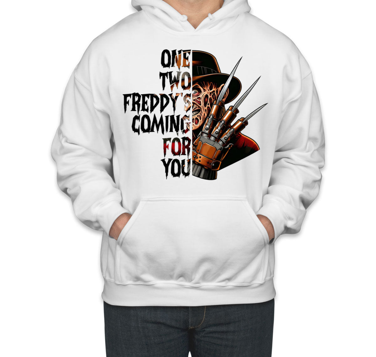 One Two Freddy's Coming For You Halloween Unisex Hoodie