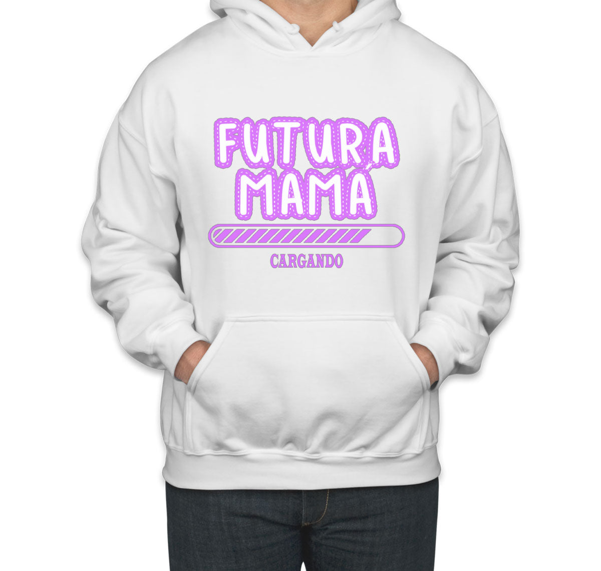 Futura Mamá Cargando Spanish Pregnancy Announcement Unisex Hoodie