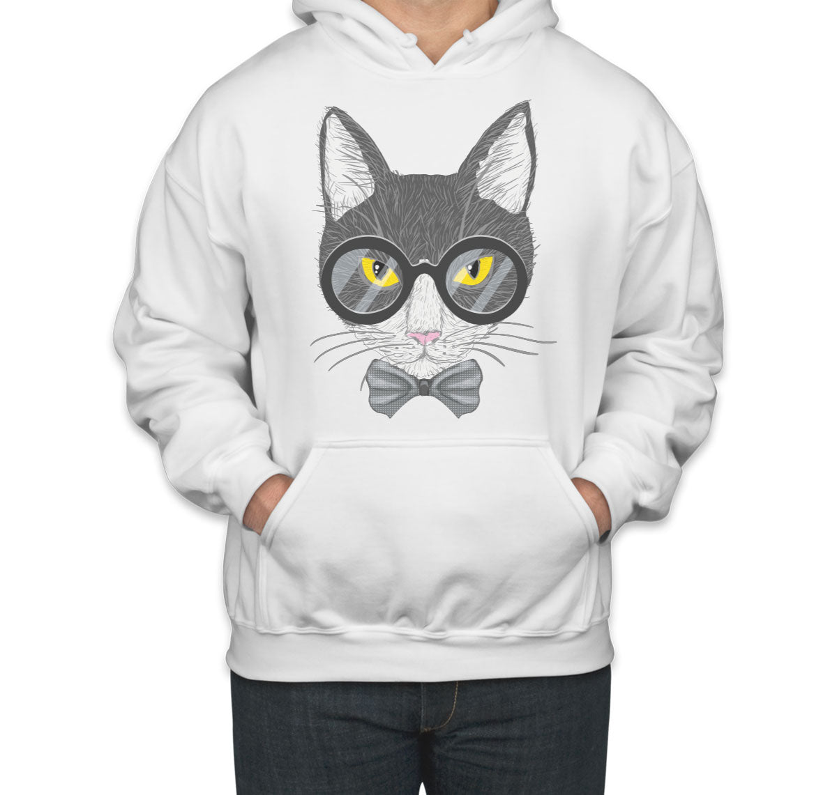Hipster Cat Unisex Hoodie