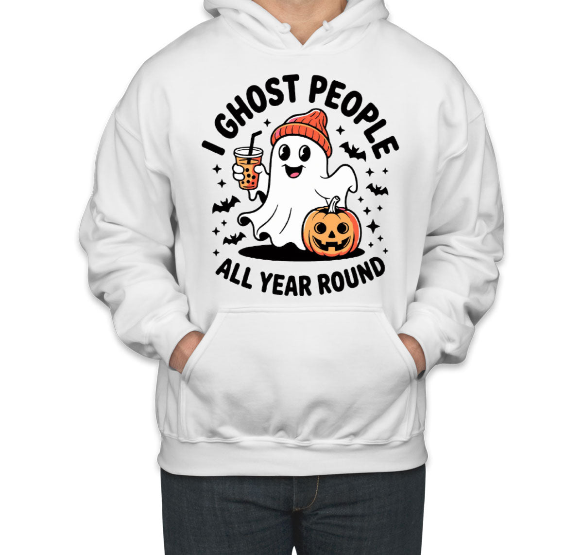 I Ghost People All Year Round Halloween Unisex Hoodie