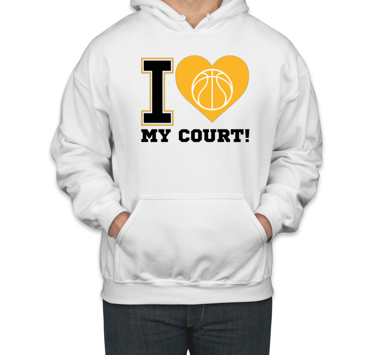 I Love My Court Basketball Unisex Hoodie