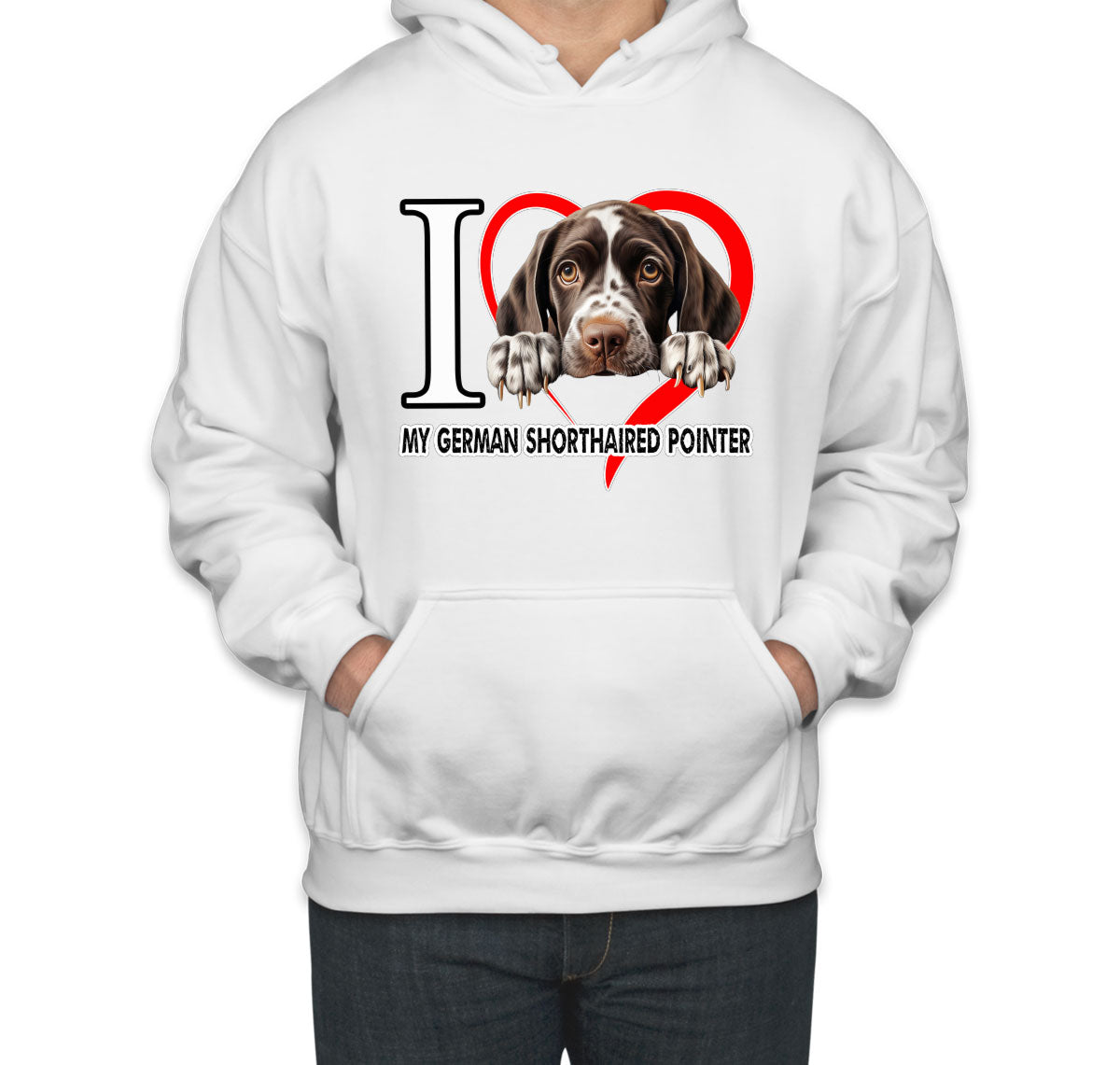 I Love My German Shorthaired Pointer Dog Unisex Hoodie