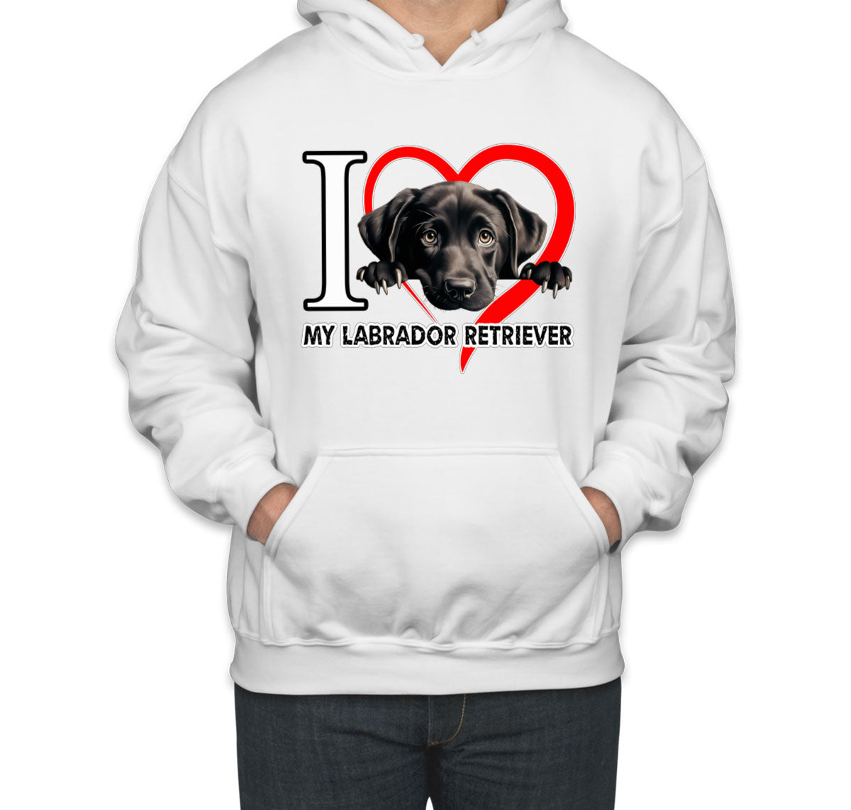 I Love My Labrador Retriever Dog Unisex Hoodie