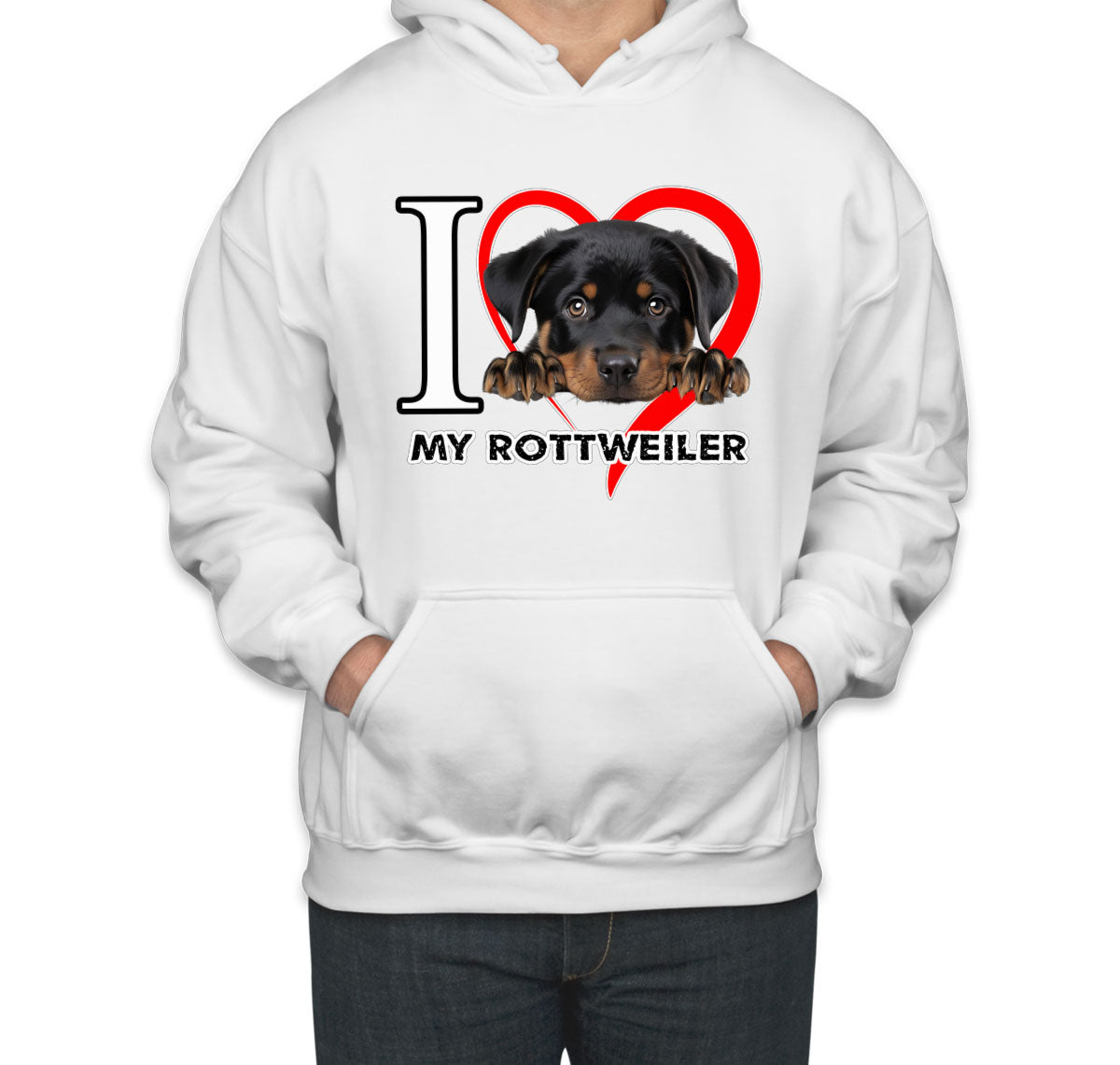 I Love My Rottweiler Dog Unisex Hoodie