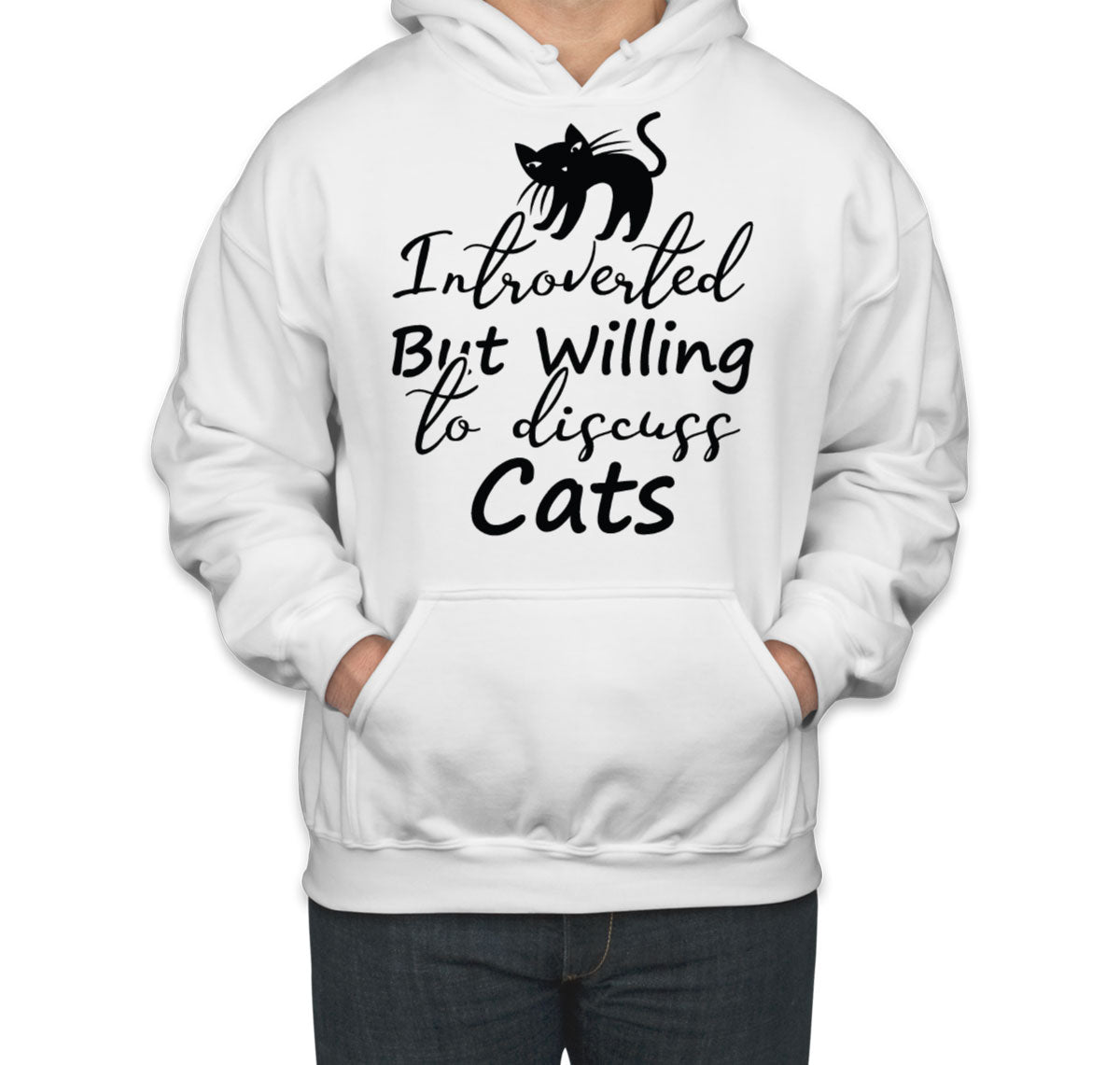 Introverted But Willing To Discuss Cats Unisex Hoodie