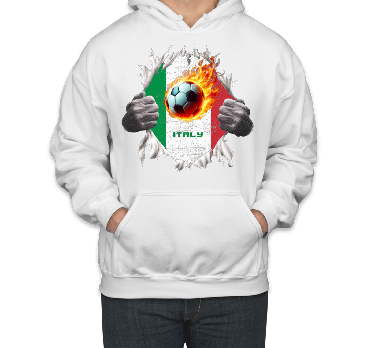 Italy Euro Cup Soccer Football Unisex Hoodie