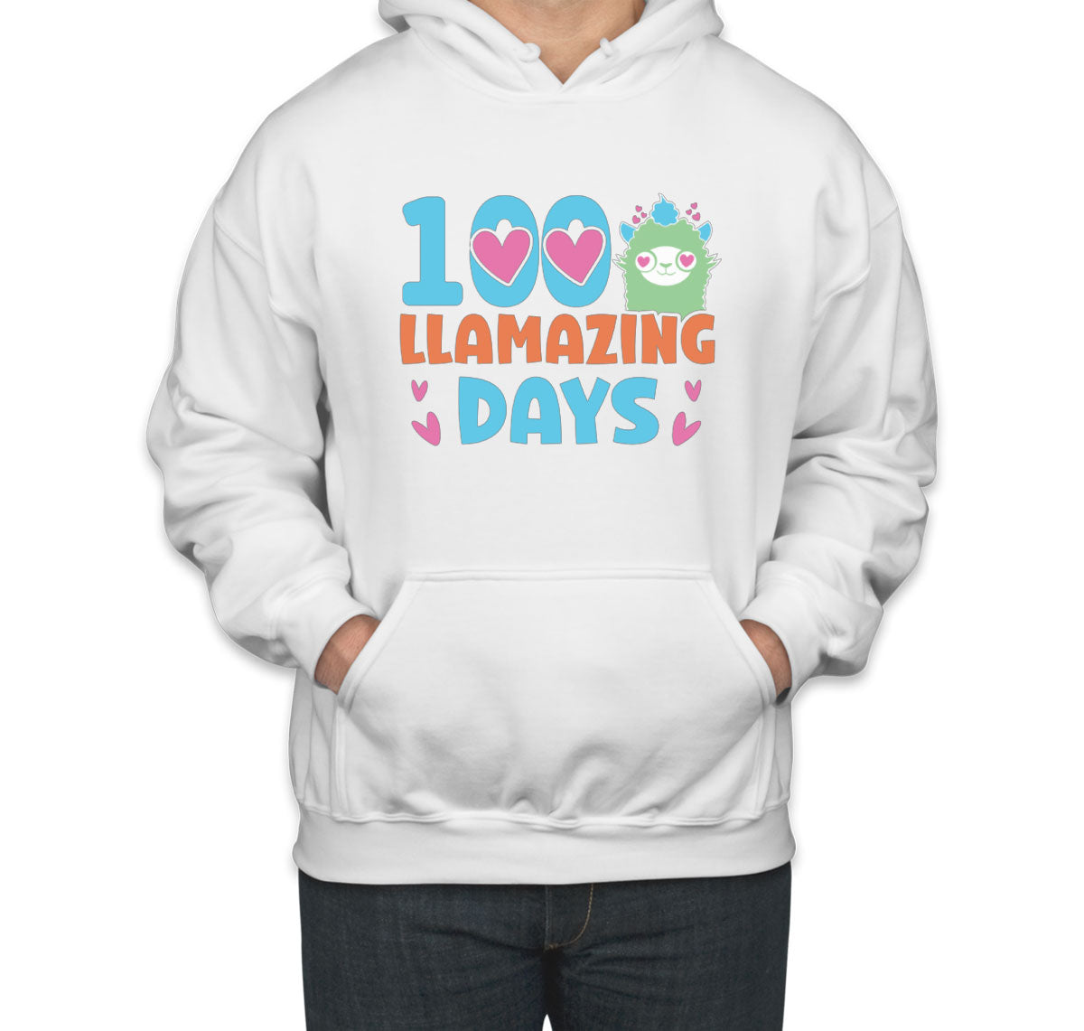100 Llamazing Day Unisex Hoodie