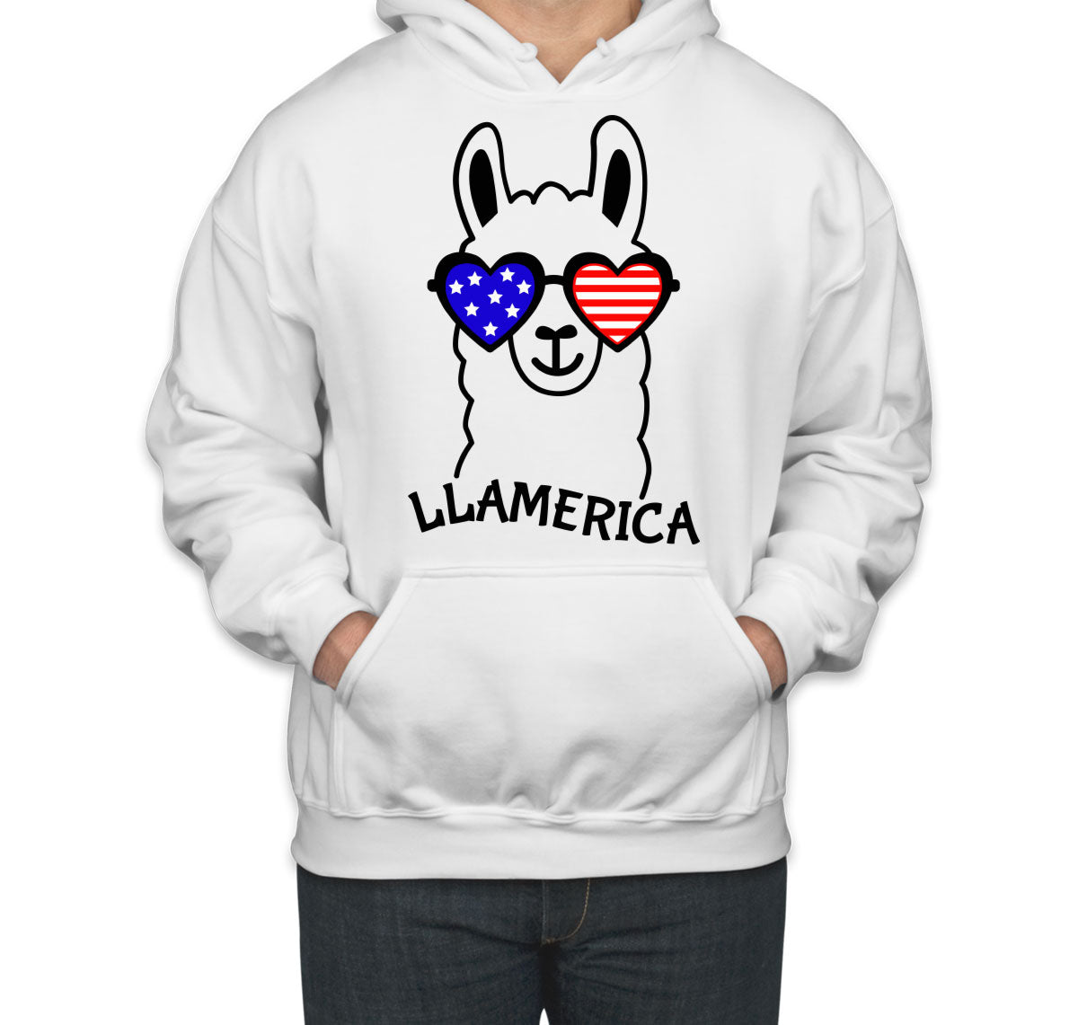 Llama America Patriotic Unisex Hoodie