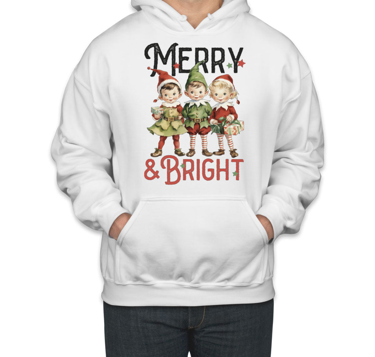 Merry And Bright Christmas Unisex Hoodie