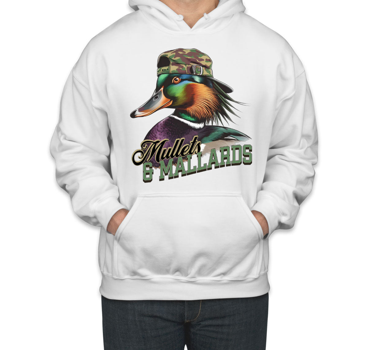 Mullets And Mallards Duck Hunting Unisex Hoodie