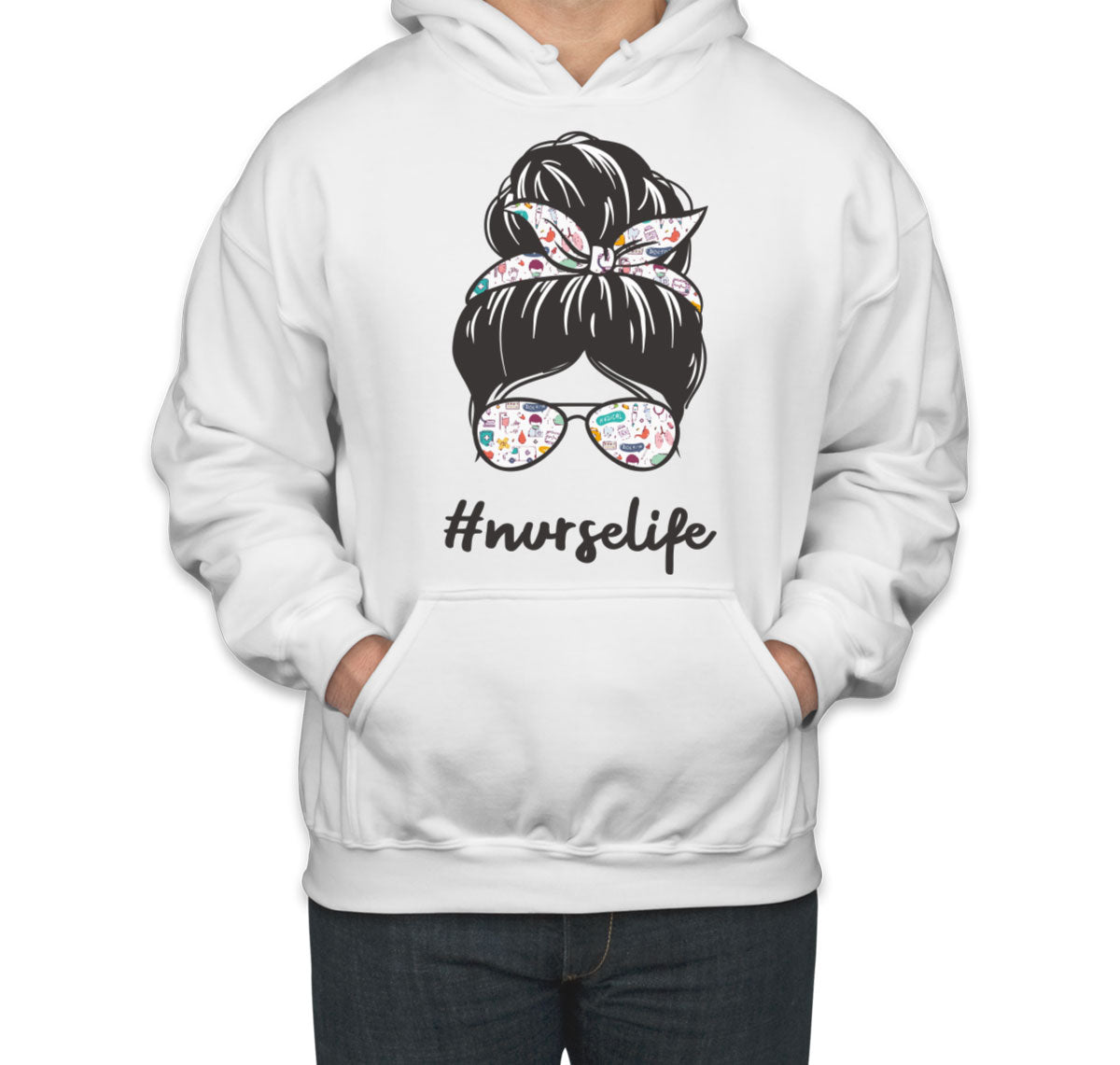 Nurse Life Bun Unisex Hoodie