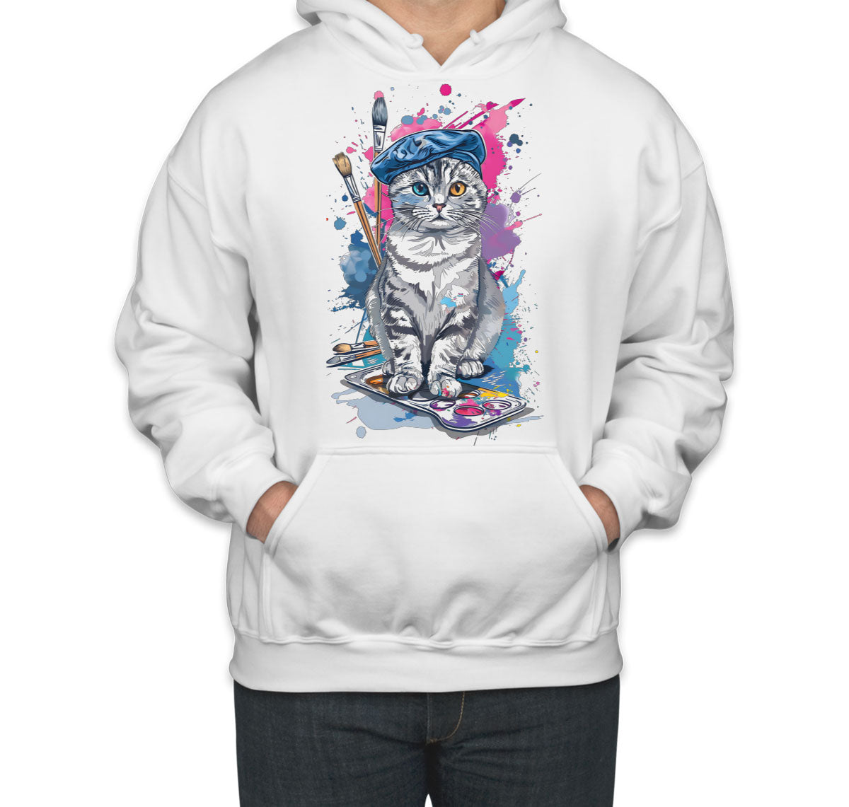 Painter Artist Cat Unisex Hoodie