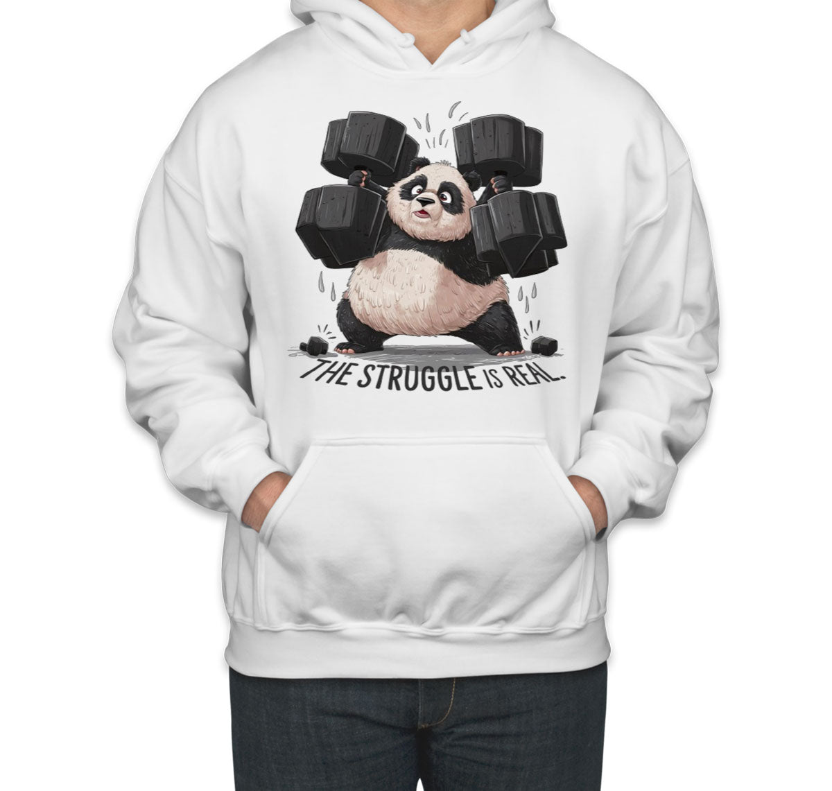 The Struggle Is Real Panda Unisex Hoodie