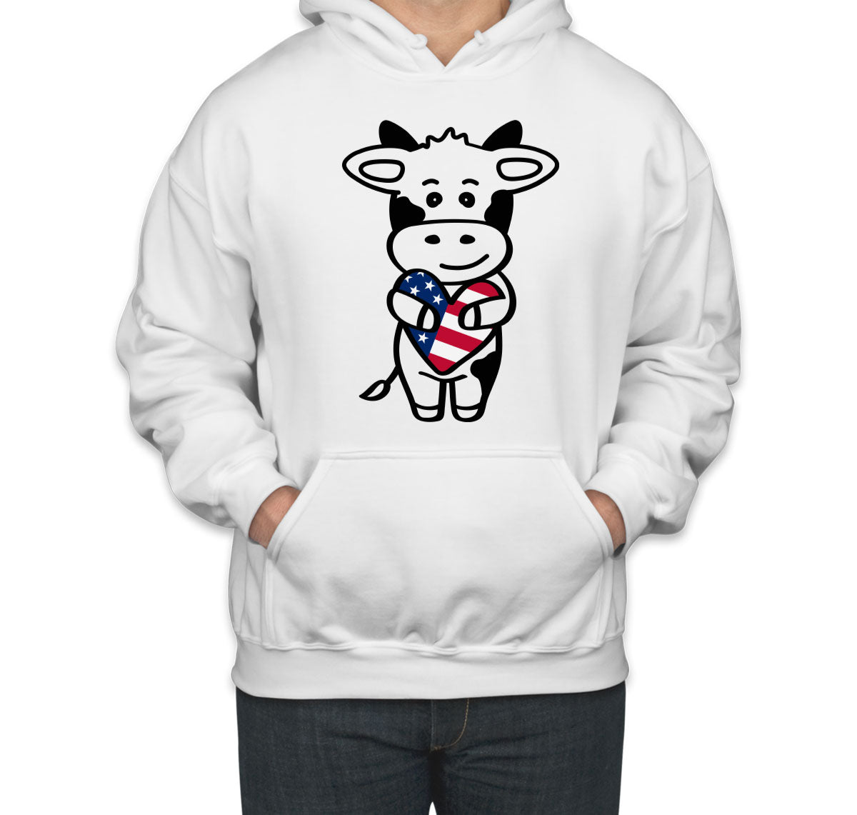 American Cow Patriotic Unisex Hoodie