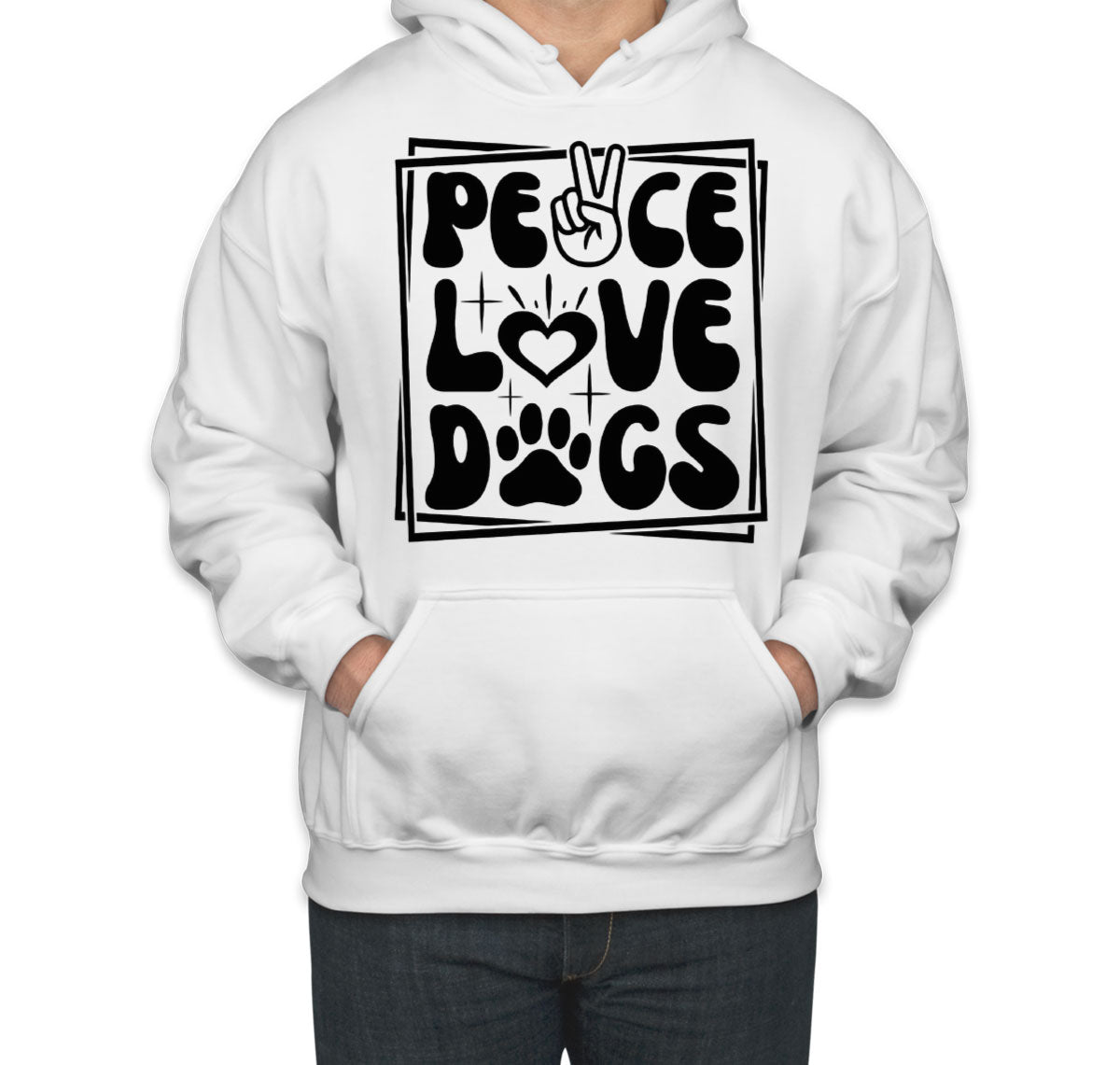 Peace Love Dogs Unisex Hoodie